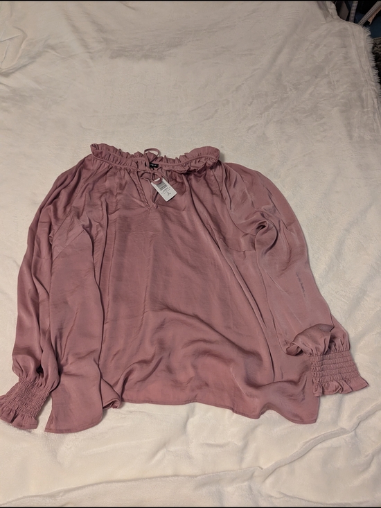 torrid Tops - torrid Dusty Mauve Poet Blouse